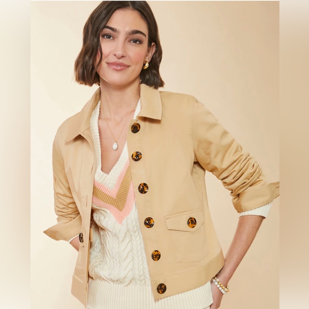 Spartina 449 Harlyn Khaki Jacket - Medium - NWT